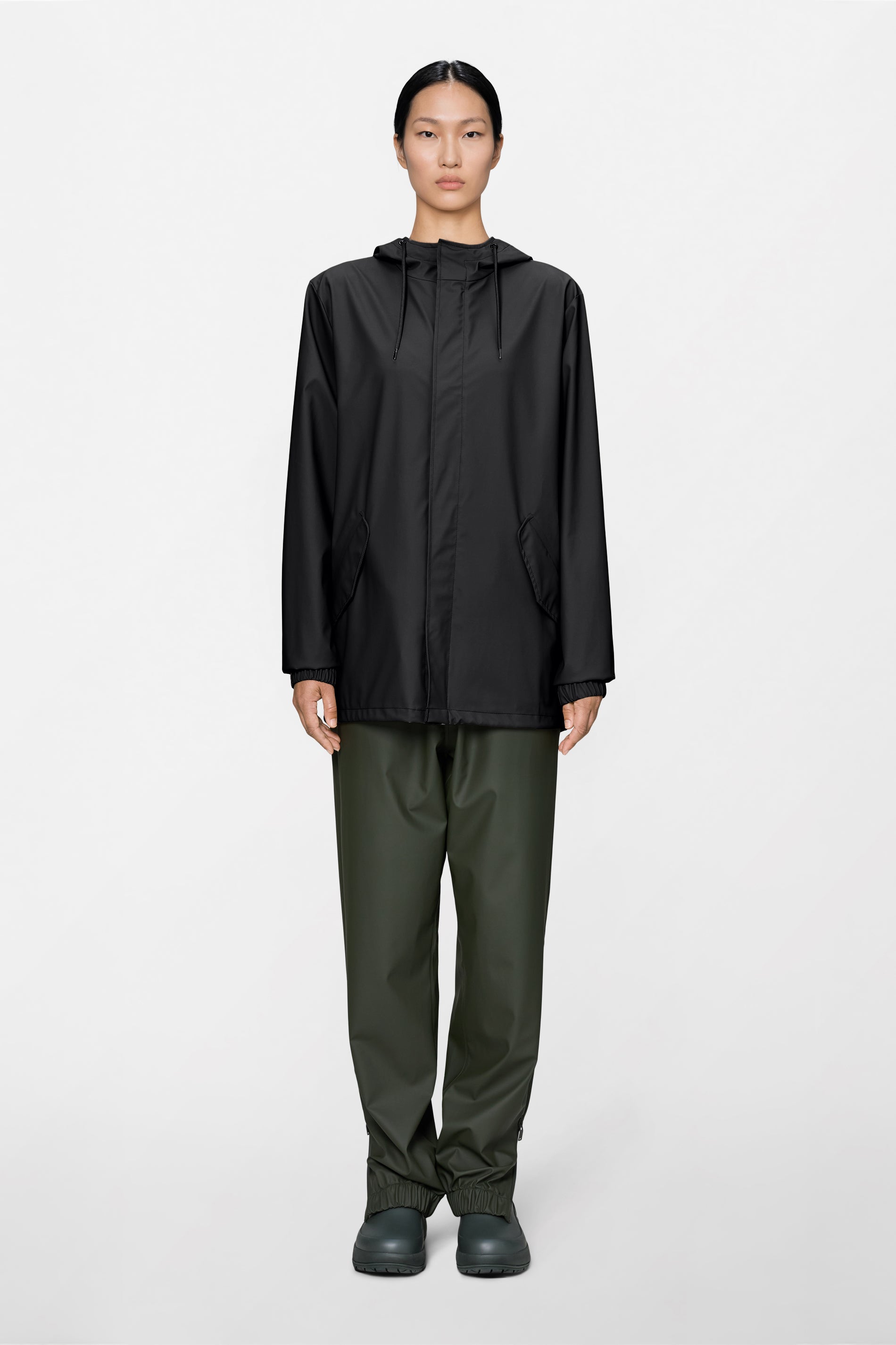 RAINS Fishtail Jacket Black Jacket