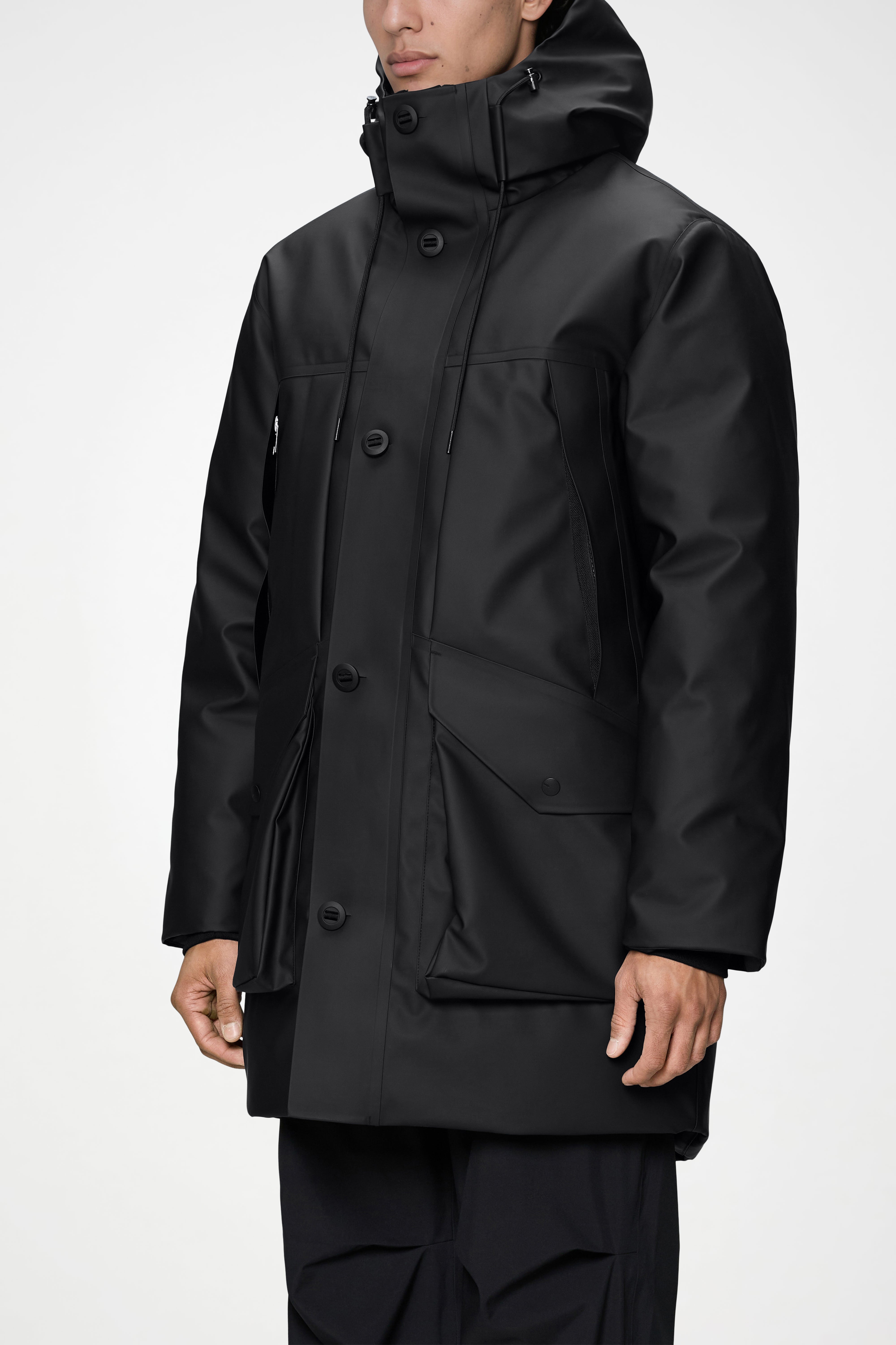 RAINS Novi Arctic Parka Black Jacket