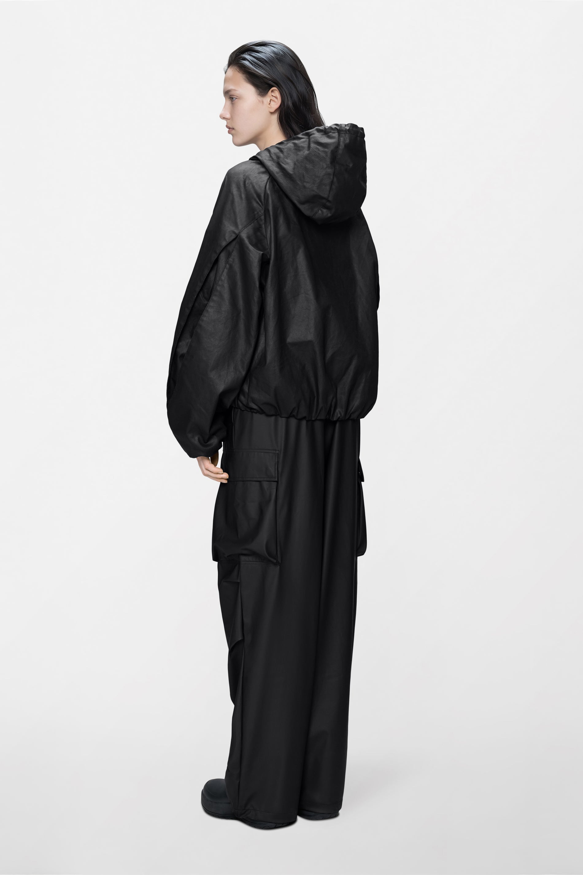 RAINS Heavy Woven Jacket Black Jacket