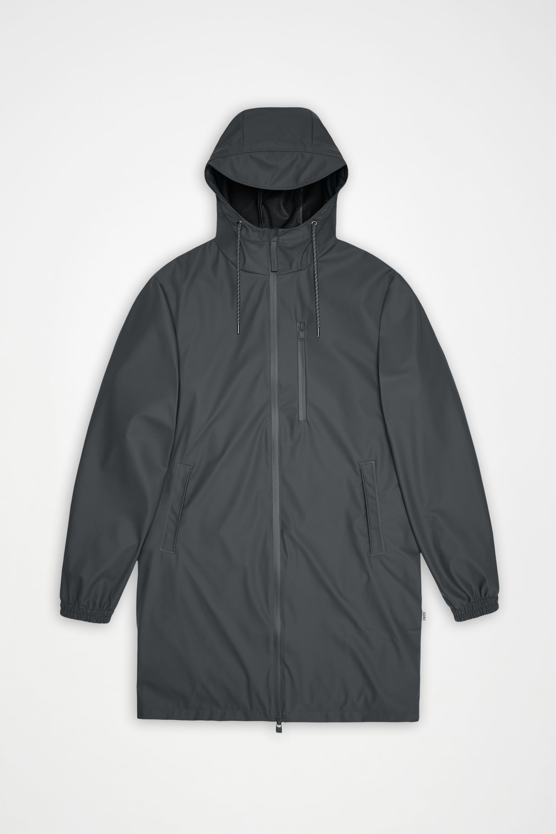 RAINS Long Storm Breaker Dark Grey Jacket