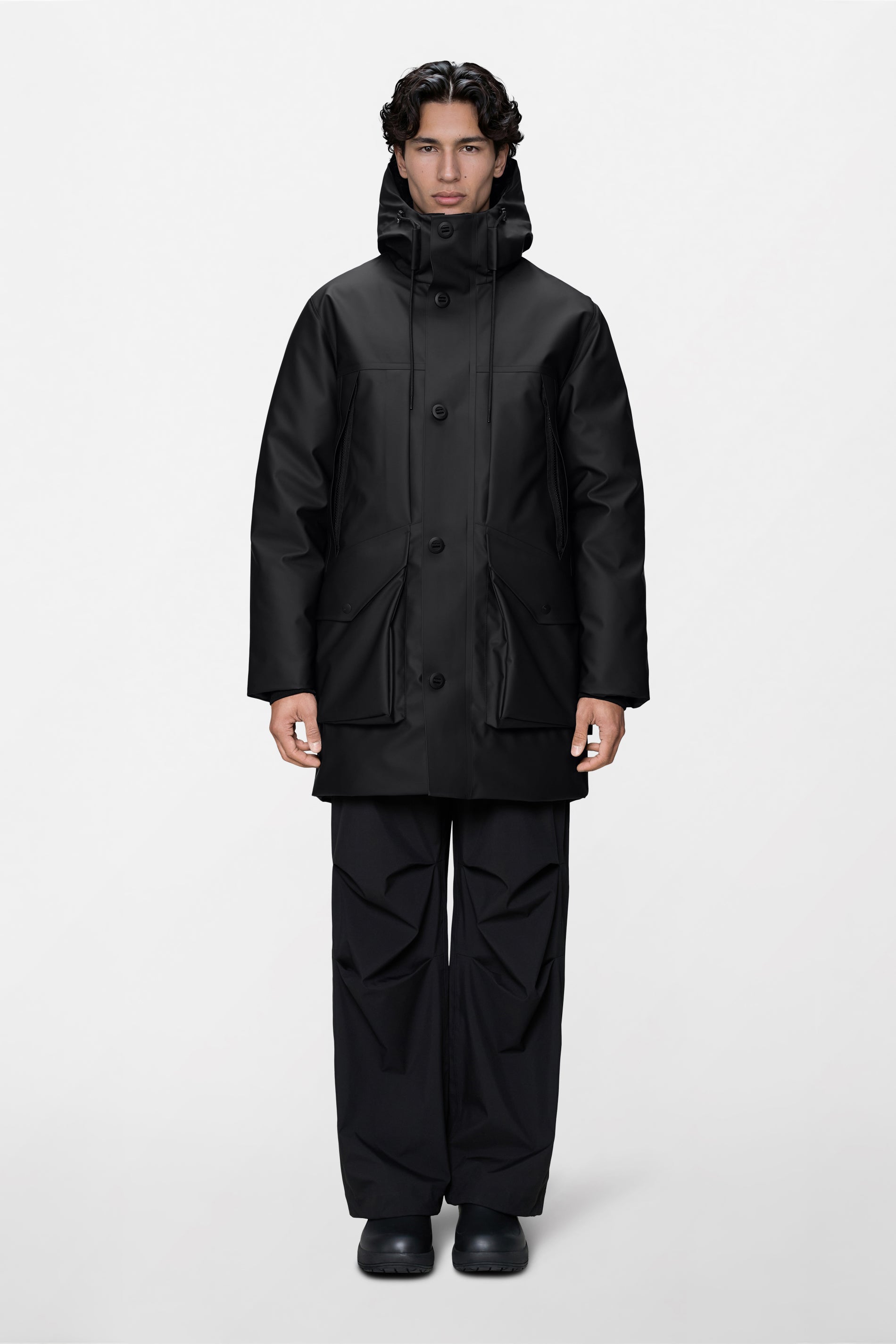 RAINS Novi Arctic Parka Black Jacket