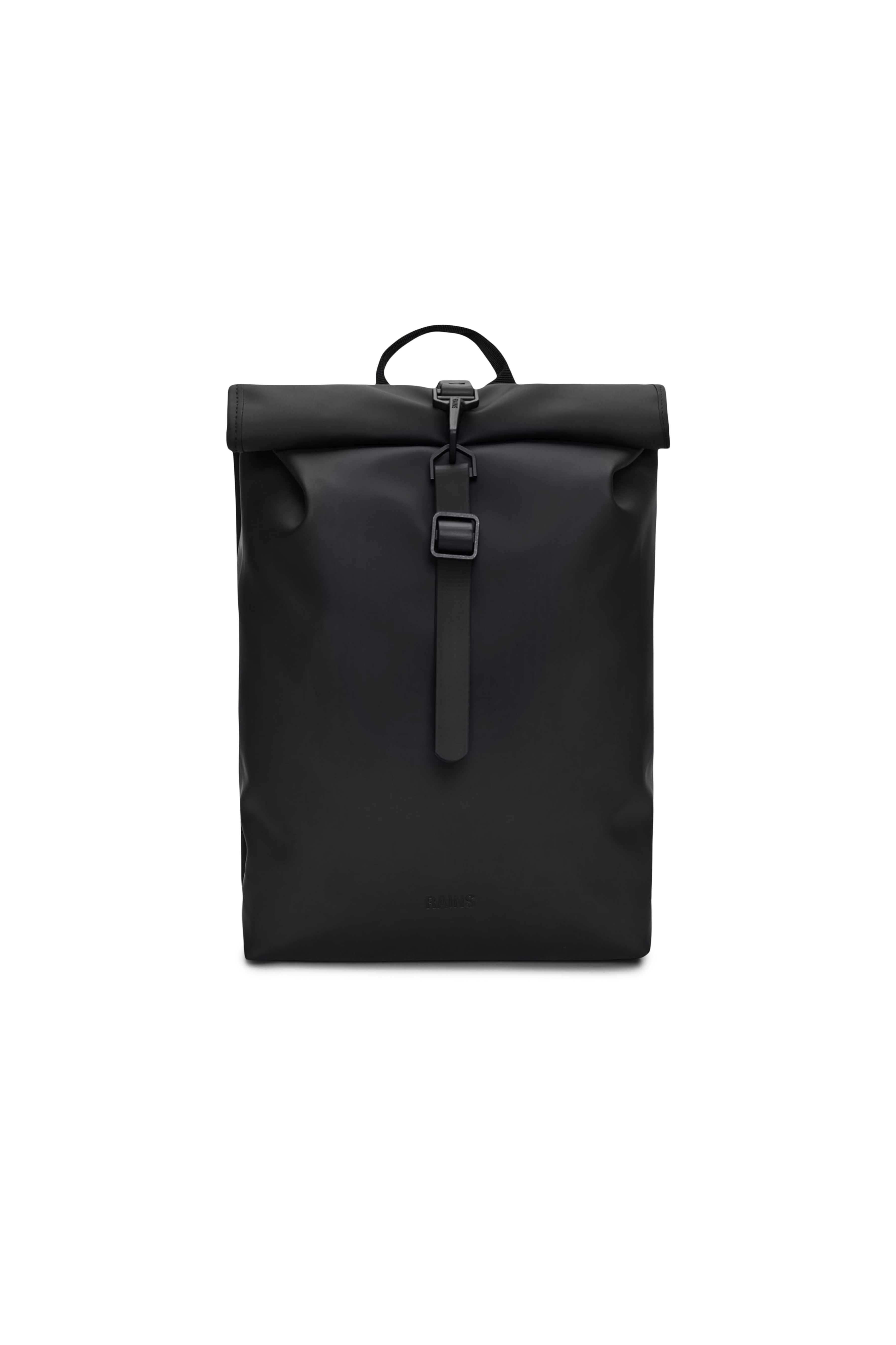 RAINS Rolltop Rucksack Mini Black 13L H50 x D10 x W27 cm Backpack