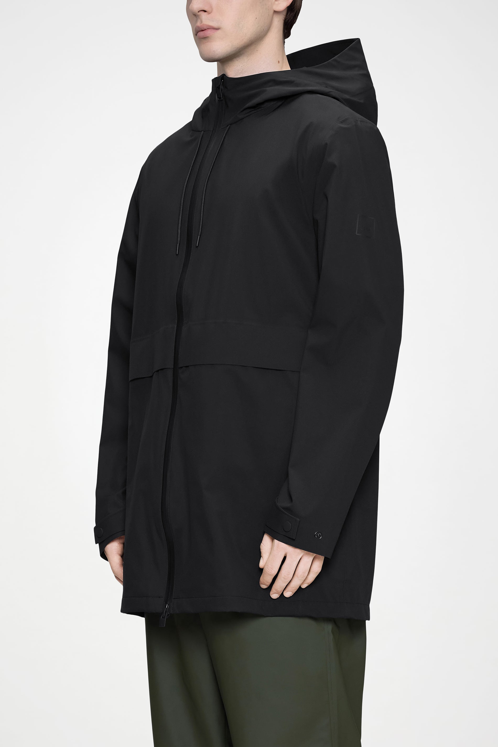 RAINS Suva Hardshell Long Jacket Black Jacket