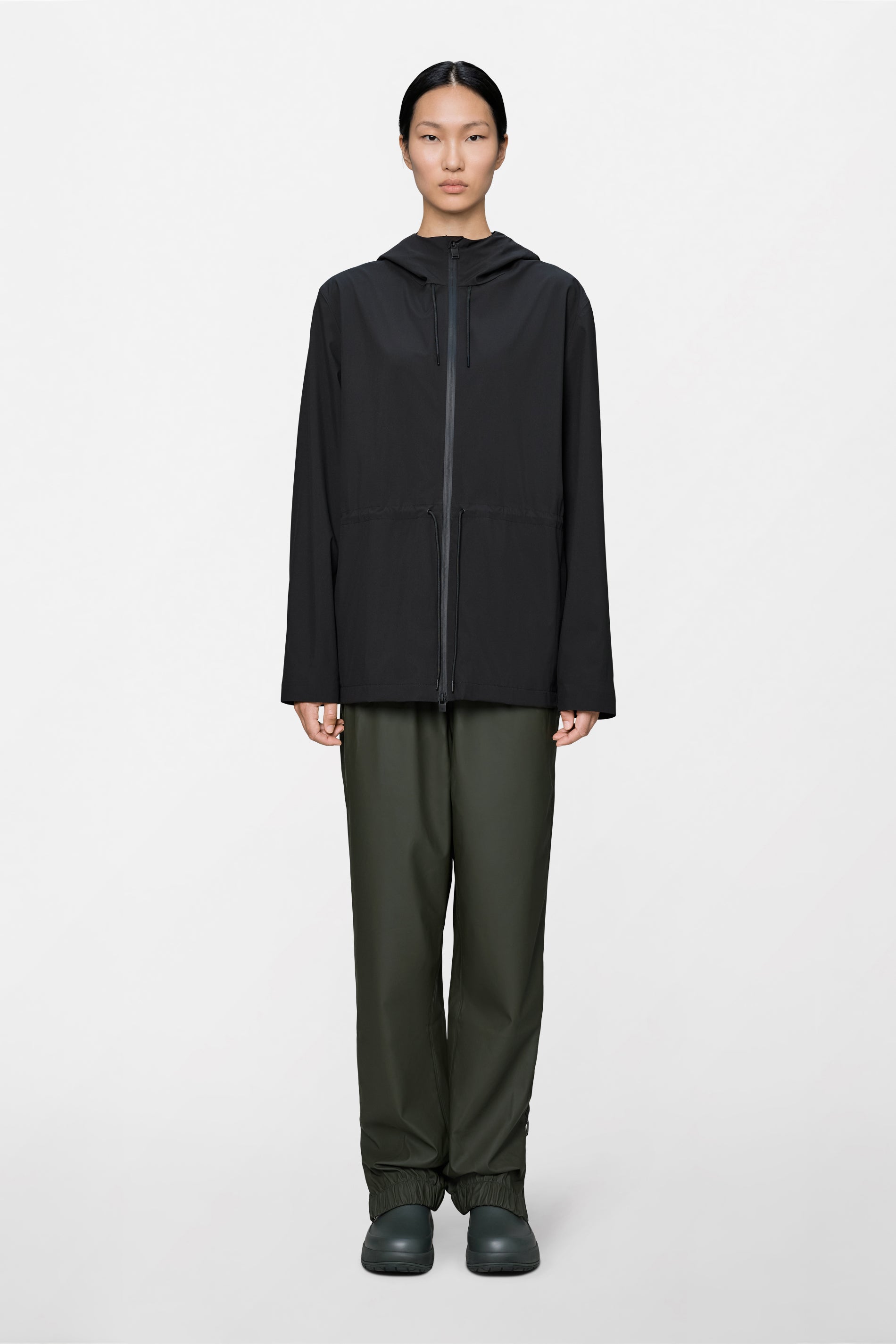 RAINS Suva Hardshell String W Jacket Black Jacket