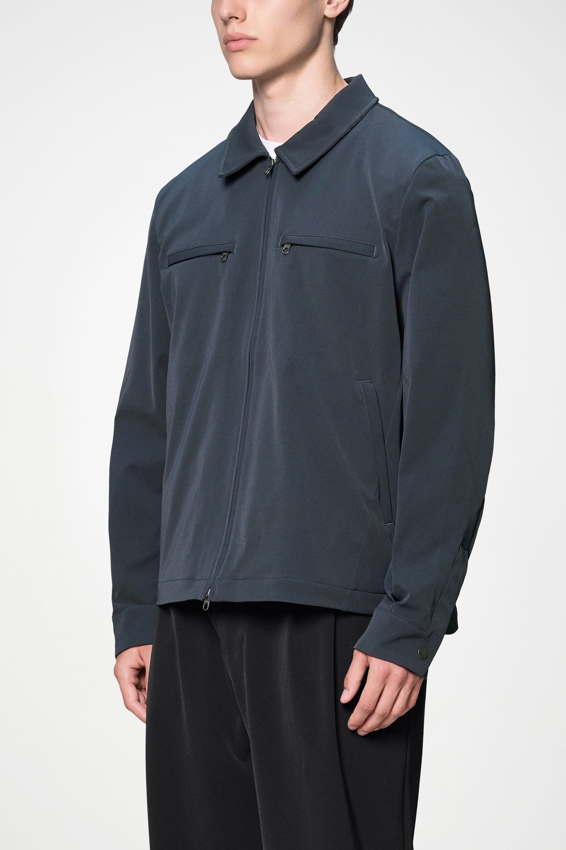 RAINS Tech Woven Overshirt Veil Long Sleeve