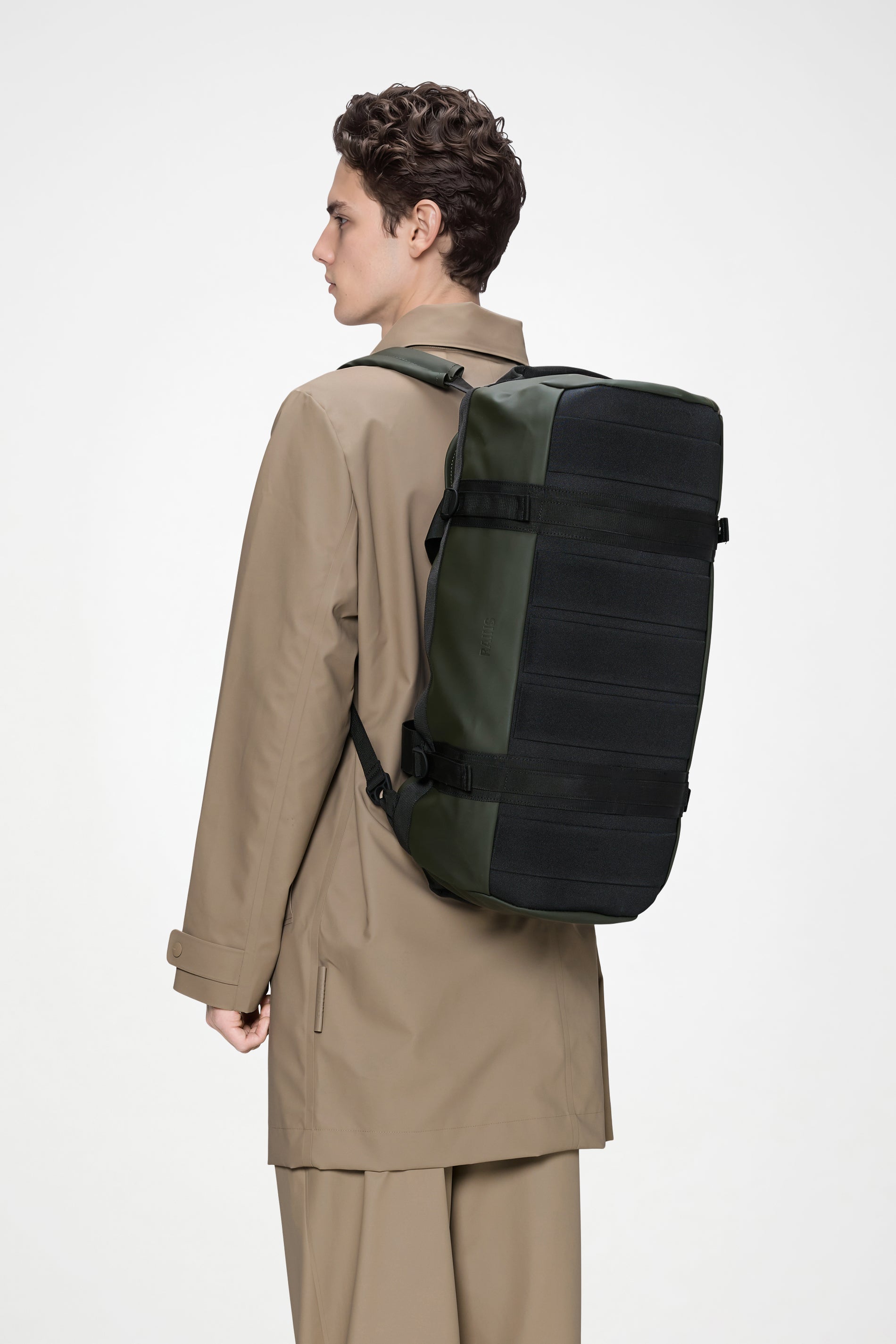 RAINS Texel Duffel Bag Small Green 43L H28 x D28 x W55 cm Duffel